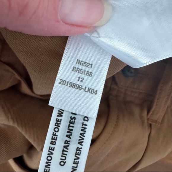 Madewell BR5188 Brown Trouser Wide Leg Pants Linen blend ladies 12 NWT - Picture 10 of 10